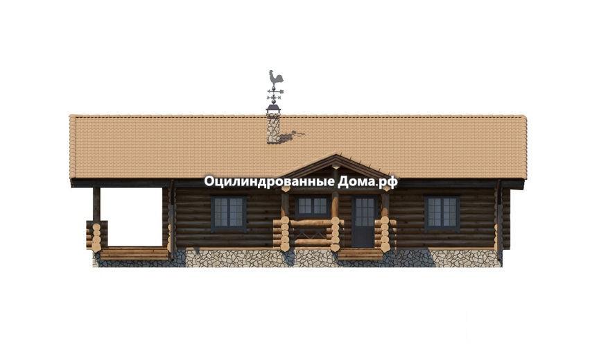Проект одноэтажного сруба "Дом в Деревне" - 140м2(10,9м х 14,2м)